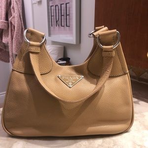 Prada Vitello Daino Moon Shoulder Bag Small